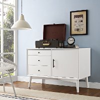 CF1106-WH White Mid Century Modern 40 Inch TV Stand - Landon-2