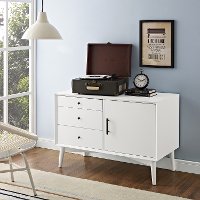 CF1106-WH White Mid Century Modern 40 Inch TV Stand - Landon-3