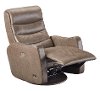 Seal Brown Leather-Match Power Swivel Glider Recliner - Lexie-2