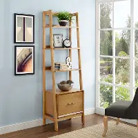 CF1109-AC Landon Small Modern Brown Bookcase
