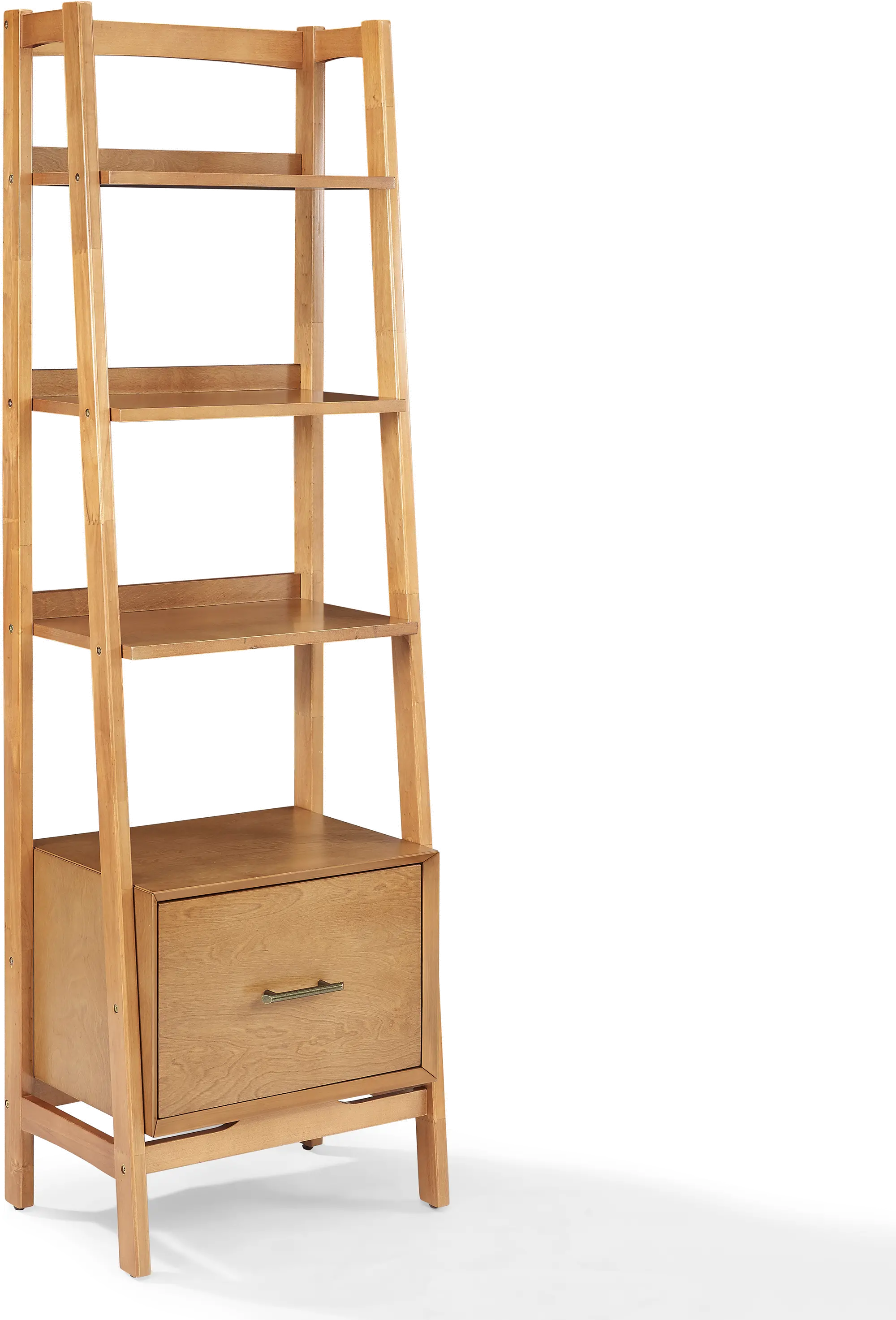 CF1109-AC Landon Small Modern Brown Bookcase-3