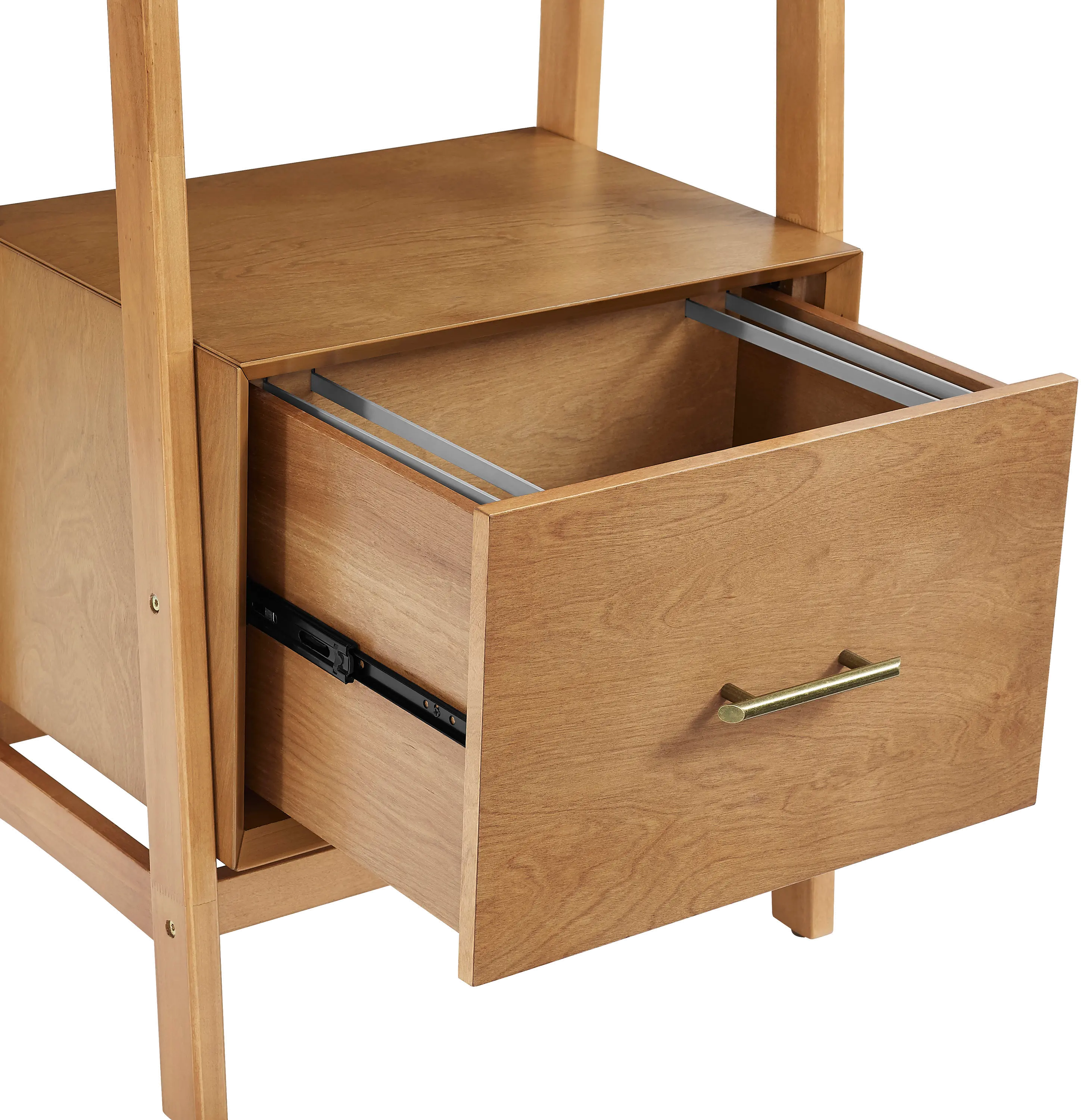 CF1109-AC Landon Small Modern Brown Bookcase-5