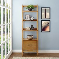 CF1109-AC Small Modern Brown Bookcase - Landon-2