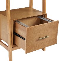 CF1109-AC Small Modern Brown Bookcase - Landon-5