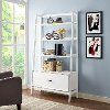 CF1110-WH Large Modern White Bookcase - Landon
