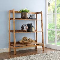 CF1111-AC Wide Modern Brown Bookcase - Landon