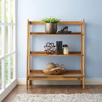 CF1111-AC Wide Modern Brown Bookcase - Landon-2