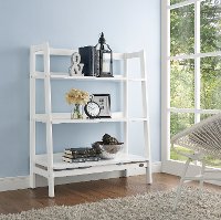 CF1111-WH Wide Modern White Bookcase - Landon