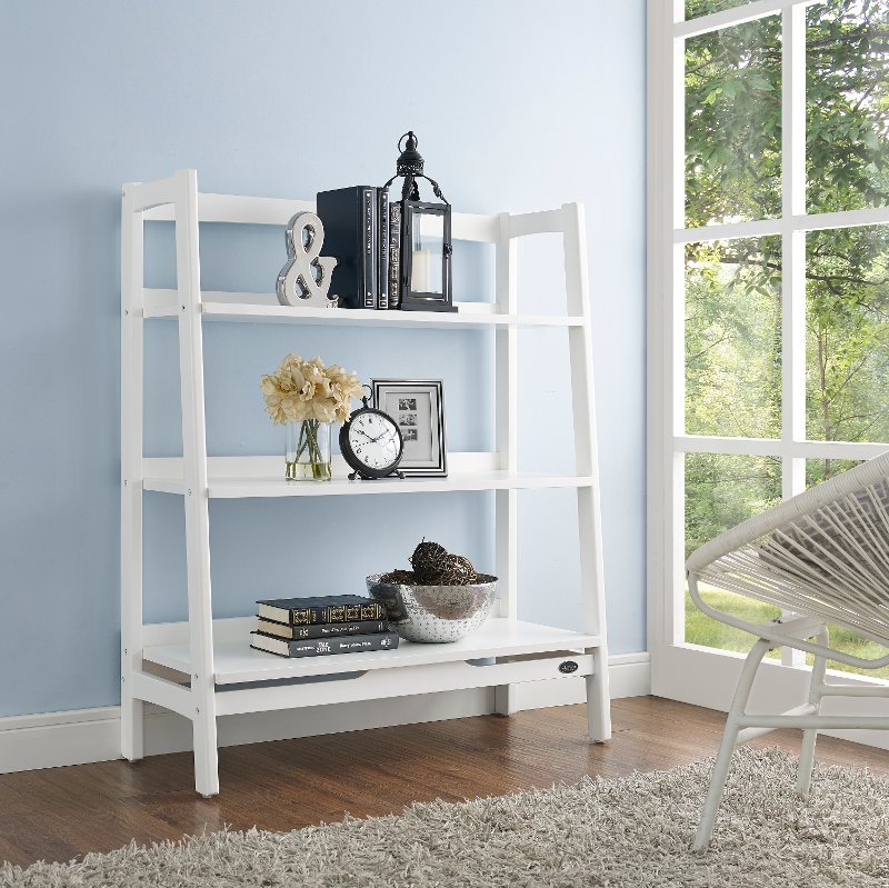 Wide Modern White Bookcase Landon Rc Willey Furniture Store