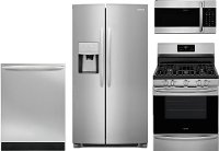 KIT Frigidaire Gallery 4 Piece Kitchen Appliance Package with Gas Range - Stainless Steel