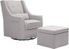 Classic Contemporary Gray Glider Chair and Ottoman - Owen-2