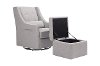 Classic Contemporary Gray Glider Chair and Ottoman - Owen-4