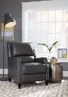 Charcoal Gray Push Back Recliner - Alston