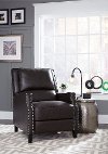 Brown Push Back Recliner - Alston