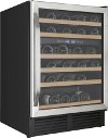 WCR496DS Avanti 49 Bottle Wide Built-In Dual Zone Wine Chiller - 24 Inch Stainless Steel and Black