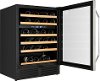 WCR496DS Avanti 49 Bottle Wide Built-In Dual Zone Wine Chiller - 24 Inch Stainless Steel and Black-2