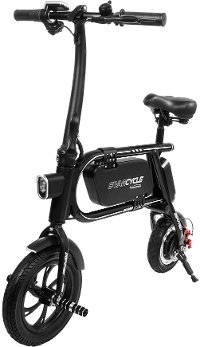SWAGCYCLE Envy Steel Frame Folding Electric Bicycle - Black