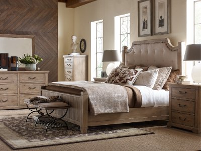 Rachel Ray Home Sunbleached California King Upholstered Bed - Monteverdi