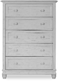 Antique Gray 5-Drawer Chest - Hampton