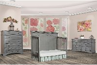 807-SGY Storm Gray 5-in-1 Convertible Crib - Catalina