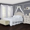 808-C Cloud Gray 5-in-1 Convertible Crib - Adora-5