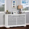843-WPG Gray and White Dresser - Parker