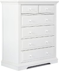 White 6-Drawer Chest - Parker