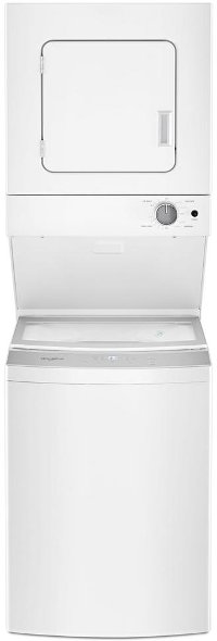 WET4024HW Whirlpool 1.5 cu. ft. Stacked Laundry Pair with 6-Wash cycles and Auto Dry - White-2
