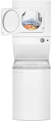 WET4024HW Whirlpool 1.5 cu. ft. Stacked Washer and Electric Dryer with 6-Wash cycles and Auto Dry - White