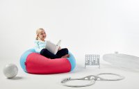 1175283 Blue and Rose Spandex Bean Bag Chair - Kushi