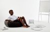 1175282 Black and Gray Spandex Bean Bag Chair - Kushi-1