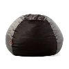 1175282 Black and Gray Spandex Bean Bag Chair - Kushi-2