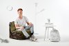 1180287- Camouflage Green Smartmax & Spandex Bean Bag Chair - Warp