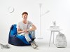 1180266- Two-Tone Blue Smartmax & Spandex Bean Bag Chair - Warp
