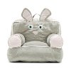 0887674 Light Gray Bunny Bean Bag Throne Chair - Bagimal