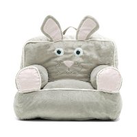 0887674 Light Gray Bunny Bean Bag Throne Chair - Bagimal