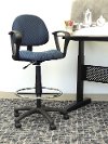 Tall Blue Adjustable Office Chair