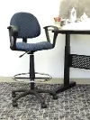 Tall Blue Adjustable Office Chair