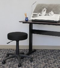 Small Black Adjustable Stool