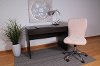 Comfortable Cream Fur Office Chair -8