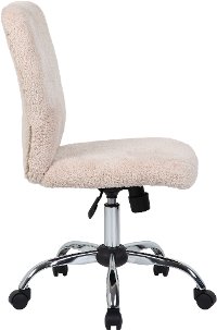 Comfortable Cream Fur Office Chair-3