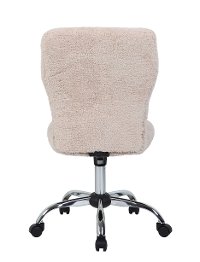 Comfortable Cream Fur Office Chair-4