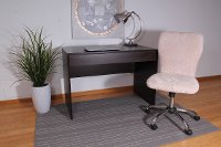 Comfortable Cream Fur Office Chair-6