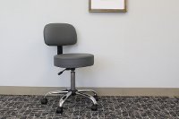 Adjustable Gray Medical Stool with Back-6