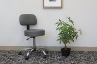 Adjustable Gray Medical Stool with Back-7