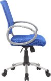 Adjustable Blue Breathable Office Chair -4
