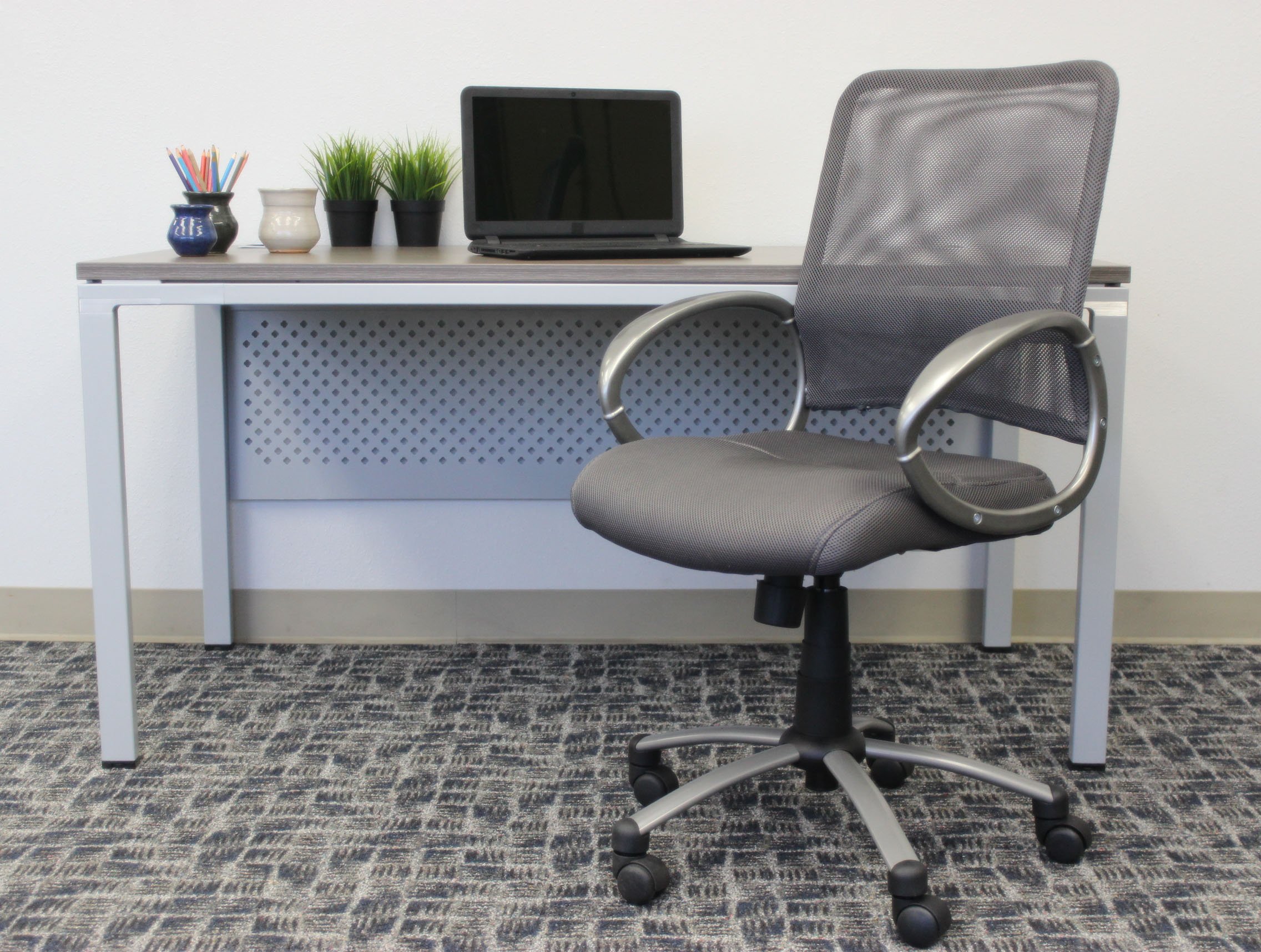 Adjustable Gray Breathable Office Chair-5
