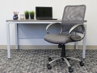 Adjustable Gray Breathable Office Chair-5