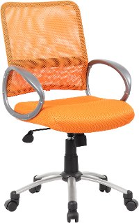 Adjustable Orange Breathable Office Chair