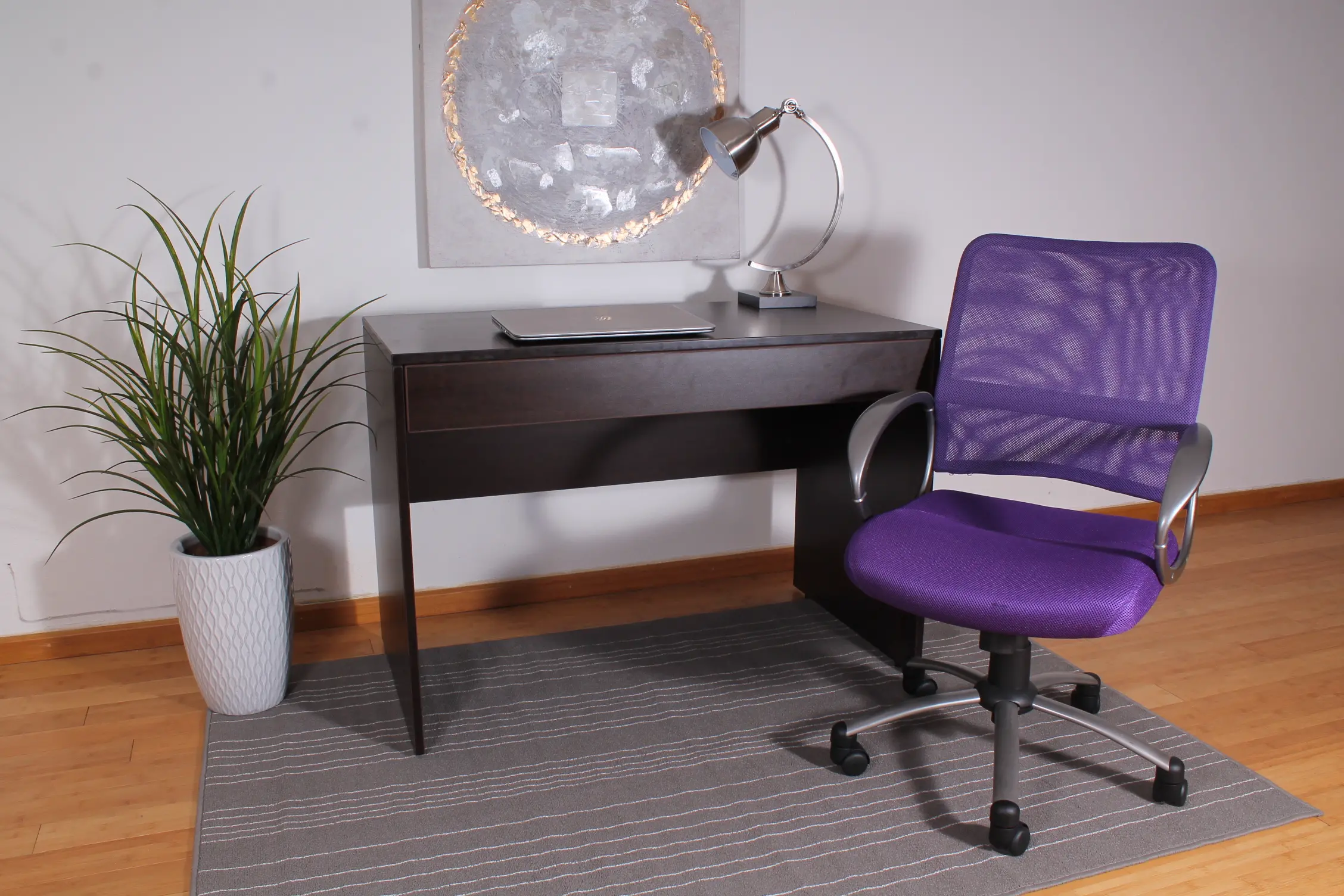 Adjustable Purple Breathable Office Chair-6